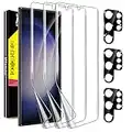 Milomdoi 3+3 Pack for Samsung Galaxy S23 Ultra Screen Protector Not Glass Accessories 3 Pack TPU Film with 3 Pack Tempered Glass Camera Lens, Case Friendly