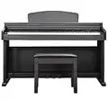 Axus D2 Digital Piano - 88 Full Size Weighted Hammer Action Keys in Wood Cabinet, High-Level Features & Functions with 3 Authentic Pedals - Black