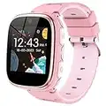 Smart Watch for Kids 4-12 Years Old with 15 Games Camera Alarm Video Music Player Pedometer Flashlight Birthday Gift for Boys Girls (Pink)