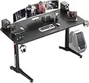 Vitesse 63 inch Gaming Desk, Gaming Computer Desk, PC Gaming Table, T Shaped Racing Style Professional Gamer Game Station with Free Mouse pad, USB Gaming Handle Rack, Cup Holder and Headphone Hook