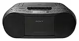 Sony CFD-70 - Reproductor Boombox (FM/AM, Casete, CD), Color Negro