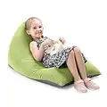 YuppieLife Stuffed Animal Storage Bean Bag Chair Cover for Kids, Zipper Storage Bean Bag Without Filling, Plush Toys Holder and Organizer - Premium Corduroy 200L (Bright Green)