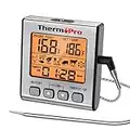 ThermoPro TP16S Digital Meat Thermometer for Cooking and Grilling, BBQ Food Thermometer with Backlight and Kitchen Timer, Grill Temperature Probe Thermometer for Smoker, Barbecue, Oven, Cookware