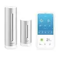 Netatmo Nws01-Ec Stazione Meteo Con Sensore Esterno Wireless, Bianco Argento