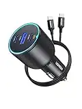 UGREEN 130W USB C Car Charger 3-Port PD 100W PD3.0/QC4.0/PPS Fast Car Charger Adapter with 100W USB C Cable Compatible with iPhone 14/13/12, Galaxy S23/S22/S21/Note20, iPad, Tablet, Laptop