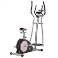 HOMCOM Elliptical Trainer Cardio Workout Exercise Bike Cross Trainer with 6KG Flywheel, Magnetic Resistance, LCD Digital Monitor, Great for Home Office Gym, Black