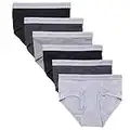 Hanes Men's 6-Pack FreshIQ Exposed Waistband Mid-Rise Brief, Dyed, Medium,Assorted colors.