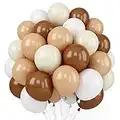 luftballons beige braun, 50 Stück Latex 12 Zoll Retro Schokoladenbrauner Ballon Kaffeeweiß Geburtstagsfeierballons für Geburtstagsfeiern, Hochzeiten, Babypartys, Jubiläen