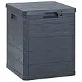 vidaXL Garden Storage Box Lockable Outdoor Patio Cabinet Deck Utility Chest Organiser Unit 90L Anthracite