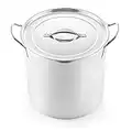 McSunley Medium Stainless Steel Prep N Cook Stockpot, 20 Quart, Silver