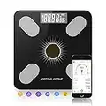 【2 Rechargeable Modes】Bluetooth Body Fat Scale, Smart BMI Weight Scale Digital Bathroom Wireless Scale,12 Essential Measurements with iOS/Android App, Range 0.2-400lb,No Battery Required