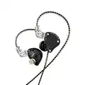 KZ ZS10 Pro IEM in Ear Monitor, Kinboofi 4BA 1DD KZ Headphone Multi Driver in Ear Earphone IEM, KZ Earphone, on Stage Monitor for Singer Guitarist Drummer (Matte Black No Mic)