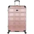 Ben Sherman Nottingham Lightweight Hardside 4-Wheel Spinner Travel Luggage, Rose Gold, 28-inch Checked, Nottingham Lightweight Hardside 4-Wheel Spinner Travel Luggage