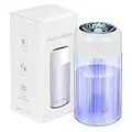 Portable Small Humidifier, 400ml Mini Baby Humidifier, Desktop Portable Air Humidifier for Bedroom Plants Travel Car Office, Super Quiet, Auto Shut-Off, 7 Color LED Night Lights, 2 Mist Modes