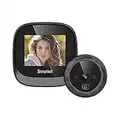 SIMPLED Digital Door Viewer 2.4 inch LCD Screen - 90 Degree - Lithium Rechargeable Battery, Night Vision, Cyclic Built-in Memory, Economical Video Peephole Doorbell Camera with Chime