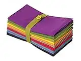 Cotton Craft Dinner Napkins-Multicolor 12 Pack - Pure 100% Cotton- 51x51 CM Oversized - Set contains each Magenta, Lime, Ming Red, Stone, Black, Lavender, Grape, Orange, Teal, Navy, Mustard & Leaf