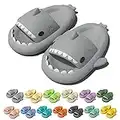 Cloudy Shark Slides, Cloud Shark Slides Adult 2022 Summer Anti-Slip Cute Shark Slippers for Women Men (Grey,7-7.5)