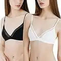 Libella Lot de 2 Soutien-Gorge Classique Fille Soutien-Gorge Soft Minimizer sans Armatures T-Shirt 3731 Noir et Blanc S