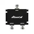 SureCall 2-Way Splitter Ultra-Wideband UWB 600-2700 MHz High Performance with N-Female Connectors, Black