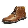 Bruno Marc Men's Chukka Dress Boots Casual Lace up Plain Toe Boot Shoes for Men Brown Size 10.5 M US Stone-8