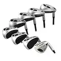 Los hombres de golf Powerbilt EX-550 híbrida hierro conjunto, que incluye: # 4, 5, 6, 7, 8, 9, PW + SW Senior Flex diestro nuevo rescate utilidad "a" Flex Club