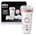 Braun Epilator Silk-épil 9 9-880, Facial Hair Removal for Women, Wet & Dry, Facial Cleansing Brush, Women Shaver & Trimmer, Cordless, Rechargeable, Beauty Kit