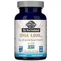 Garden of Life Dr. Formulated Once Daily 1000mg DHA Fish Oil + DPA in Triglyceride Form Softgels, Single Source Omega 3 Supplement for Ultimate Eye, Brain & Heart Health, Lemon, 30 Count