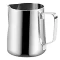 CACAKEE Milk Frothing Pitcher, 5 OZ/150M Stainless Steel Espresso Steaming Pitchers, Coffee Milk Frother Jug for Espresso Machines Cappuccino Latte Art, Pour Cup