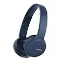 Sony Wireless Headphones WH-CH510: Wireless Bluetooth On-Ear Headset with Mic for Phone-Call, Blue