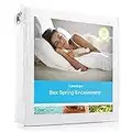 LINENSPA Waterproof Bed Bug Proof Box Spring Encasement Protector - Blocks out Liquids, Bed Bugs, Dust Mites and Allergens - Queen