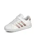 adidas Mixte enfant Grand Court C Sneakers, Blanc Cloud White Copper Met Light Granite, 30 EU