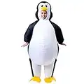 Spooktacular Creations Inflatable Costume Penguin Air Blow-up Deluxe Halloween Costume - Child (7-10 Yrs) White
