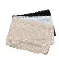 PRETYZOOM Sujetador Bandeau de 3 Piezas para Mujer sin Costuras con Encaje Floral Completo Sujetador Superior con Tubo Elástico sin Tirantes Envoltura en El Pecho para Niñas Que Usan