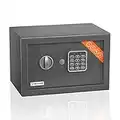 Brihard Home Caja fuerte electrónica - Caja de seguridad para el hogar, casa 20x31x20cm - Código de seguridad caja fuerte pequeña - Teclado digital, LED