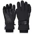 DEX FIT Gants d’Extérieur Hiver, Double Isolation Protégeant du Vent, Ajustement Confortable, Agrippants, Durablement Imperméable, Lavables, Liberté de Mouvements, Noir 8 (M) 1 paire