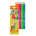 Jolly Superstick Neon Buntstifte Farbstifte | Kinderfest und Bruchsicher | Ungiftig | extra dicke Mine | 8 Stifte im Kartonetui