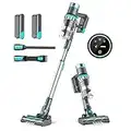 Belife Cordless Vacuum Cleaner, 2 Battery Stick Vacuum with Max 80mins Runtime, 25Kpa Powerful Suction, LED Display, Lightweight Handheld Vacuum for Hard Floor Carpet Car Pet Hair