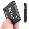 TileREC- Il Più Sottile Registratore Audio con 145 Ore Capacita - Mini Registratore con Attivazione Vocale- 24 ore Batteria - Adattatore USB C - File mp3 - Custodia Metallica Resistente