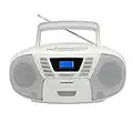 Blaupunkt B 120 WH tragbarer Kinder CD Player mit Bluetooth | Kassettenrekorder Kinder | Hörbuch Funktion | CD-Player mit USB | kleines CD-Radio | Aux In | PLL UKW Radio | Radio mit CD Spieler | Weiß