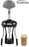 Trudeau Deluxe Wing Corkscrew Wine and Beer Bottle Opener Combo, Silver, medium