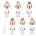 Eyebrow Hair Remover Replacement Heads: Compatible with Finishing Touch Flawless Women Eyebrow Hair Remover Trimmer Blades Painless, with Cleaning Brush, As Seen On TV 18K Gold-Plated Gold 6 Count