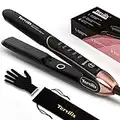 Terviiix Hair Straighteners for Women, 2 in 1 Professional Straightener & Curler with 150℃-230℃ Adjustable Temperature, AKT Ceramic Flat Iron with ARC Non-Snagging Design, Dual Voltage, (UK Plug)