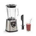 Moulinex LM811D PerfectMix + Frullatore Elettrico con Tecnologia Powelix, 1200 W, 1.5 Litri, 45 Decibel, Blender Frullatore Tritatutto Multifunzione con 3 Programmi e Vaso in Vetro Termoresistente