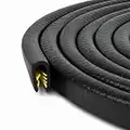 Seal Rubber Edge Trim Black large U height 16.6 mm x 4.9 mm grip range (3 Meter)