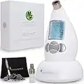 Microderm GLO Diamond Machine de microdermabrasion et outil d'aspiration Kit de micro dermabrasion clinique, système avancé de traitement du visage à domicile et exfoliant pour une peau éclatante