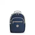 Kipling SEOUL S, Small Backpack with Laptop Protection 13 Inch, 35 cm, 14 L, 0.50 kg, Endless Bleu Emboss