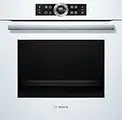 Bosch HBG675BW1 Serie 8 Einbau-Backofen, 60 x 60 cm, Made in Germany, Pyrolyse Selbstreinigung, AutoPilot 10 10 Automatikprogramme, 4D Heißluft Backen auf 4 Ebenen, TFT-Touchdisplay, Schnellaufheizung