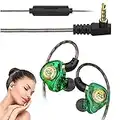 fengshan Casque Filaire Intra-auriculaire,Écouteurs stéréo à Basses dynamiques Haute résolution | Écouteurs Intra-Auriculaires Portables pour chanteurs, batteurs, Musiciens