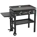 Blackstone Flat Top Gas Grill Griddle 2 Burner Propane Fuelled Rear Grease Management System, 1517, Outdoor Griddle Station for Camping, 28 inch
