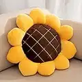 JBANG Almohada de suelo de flores suave con forma de girasol para decoración del hogar (19 pulgadas)